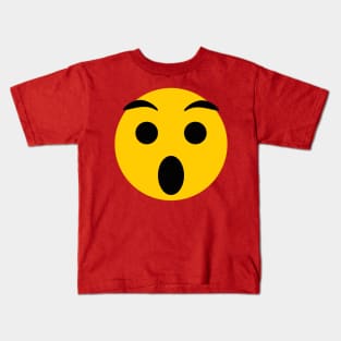 Surprised Face Emoji Kids T-Shirt